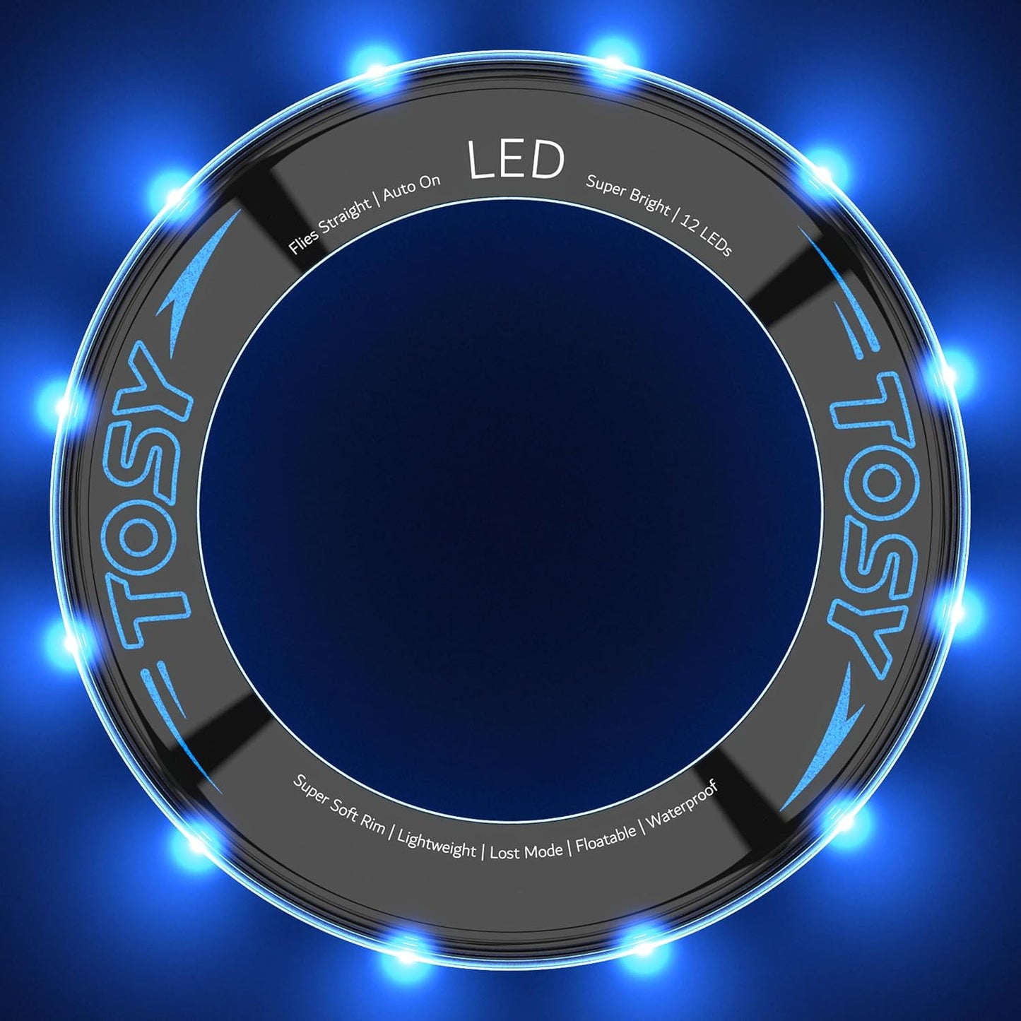 Flying Ring - 16 Million Color RGB or 12 Leds, Super Bright, Lost Mode, Auto Light Up, 4Th of July Camping Essentials for Kids/Teens/Boy/Girl, Safe, Waterproof, Pool/Beach Games, Lightweight Toy