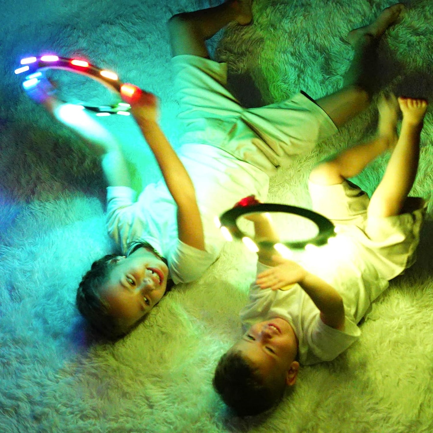 Flying Ring - 16 Million Color RGB or 12 Leds, Super Bright, Lost Mode, Auto Light Up, 4Th of July Camping Essentials for Kids/Teens/Boy/Girl, Safe, Waterproof, Pool/Beach Games, Lightweight Toy