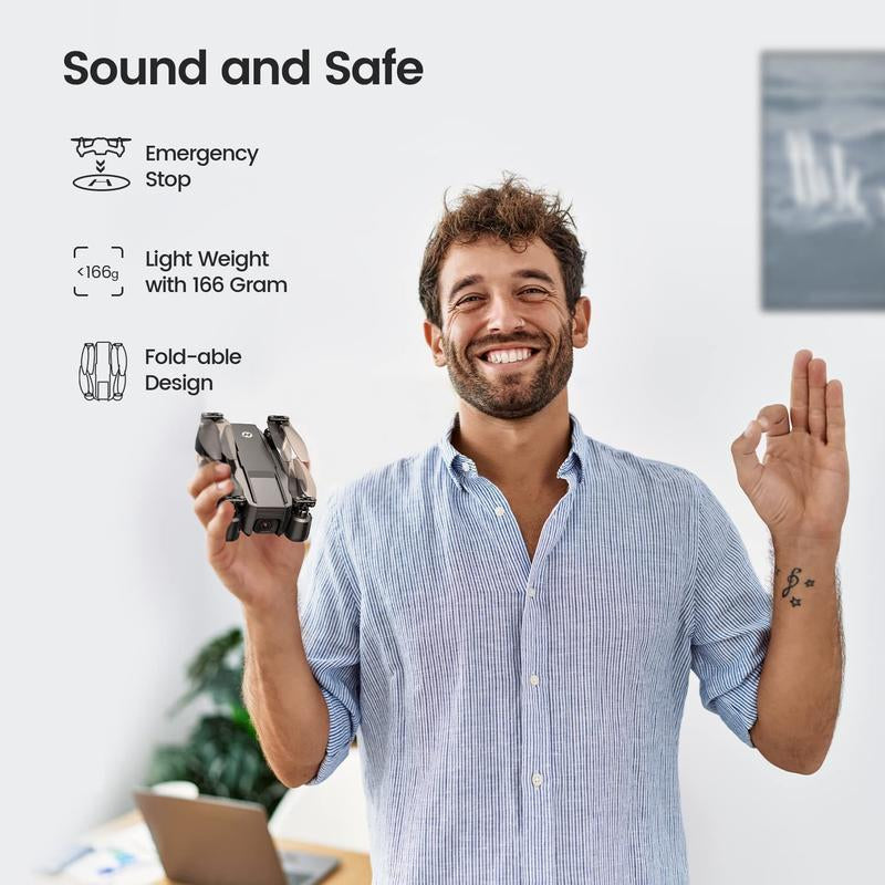 Holy Stone HS440 Foldable FPV Drone - 1080P WiFi Camera, Perfect for Beginners, Long Flight Time with Modular Battery