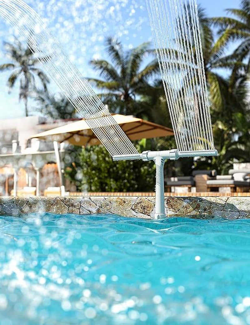 Pool Fountain for Above-Ground Pool & Inground Pool Outdoor Waterfall Spray Installation