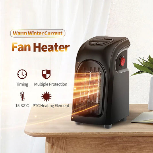 Mini Electric Ceramic Heater - Compact Portable Heater for Home, Office, and Outdoor Use