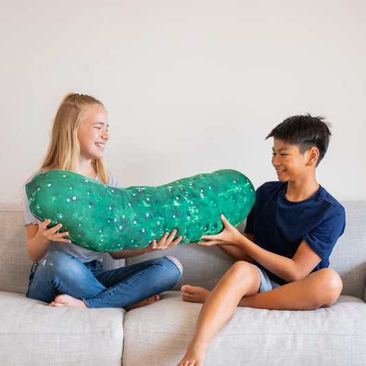 37" 3D Dill Pickle Throw Pillow - Made with Super Soft & Ultra Premium Fabric - Cute, Comfortable, Plush, Stuffed Body Cushion for Home Decor or Pregnant Women - Best Funny Gift - Large