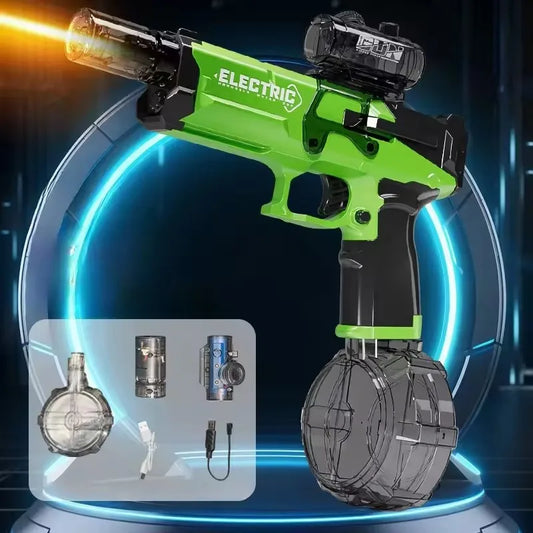 LED Interactive Electric Water Gun Toys for Children - Automatic Continuous Shooting for Summer Outdoor Beach and Pool Fun