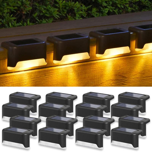 16-Pack Solar LED Poolside Lights - Color-Changing Waterproof Deck & Step Lights for Stairs, Fences, Yards, Driveways, and Gardens